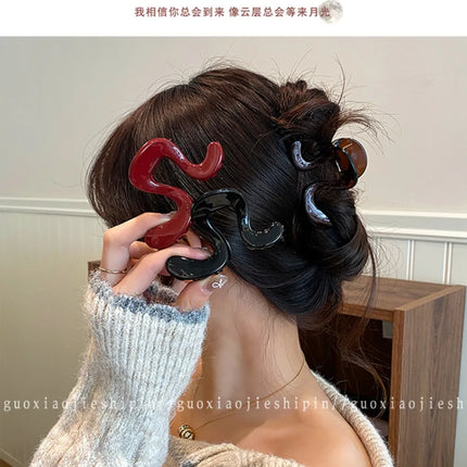 Simple Irregular Hair Catch Clip Shark Clip Women's Premium 2026 New Hairpin Back Head Hair Accessories Hairpin Elegant