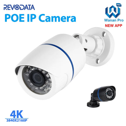 8MP 4K IP66 Waterproof Bullet Outdoor POE Camera, IP Surveillance Camera Security Night CCTV System Cam