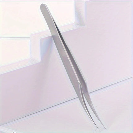 1Pc stainless steel eyelash tweezers, dolphin clip, super sharp, also suitable for ingrown hair removal, blackhead remover
