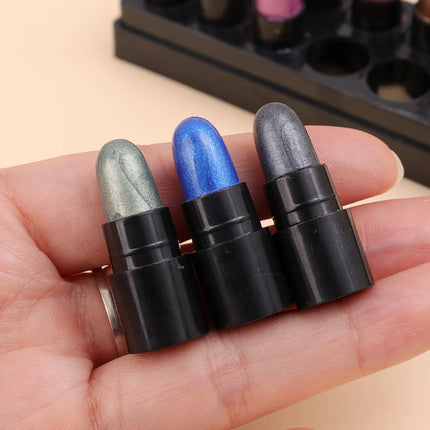 Eyeshadow Pencil Set 12 Colors Waterproof Long Lasting Glitter Shimmer Eye Shadow Pen Highlighter Matte Stick Eyes Makeup Tools