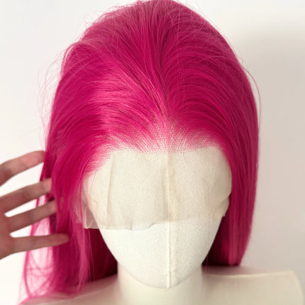 Ashely Pink Lace Front Wig 26“ 13x4 Lace Frontal Wigs Long Straight Heat Resistant Fiber Synthetic Wig for Mira Cosplay