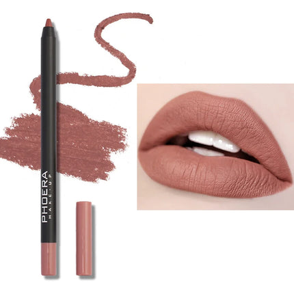 Long Lasting Lip Liner Colorful Matte Lip Liner Pencil Contour Tint Lipstick Tattoo Non-stick Cup Moisturizing Makeup Cosmetic