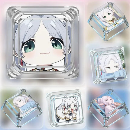 Animation Frieren: Beyond Journey's End Personalized Keycap Single PC Art Transparent Mechanical Keyboard Keycap Gift