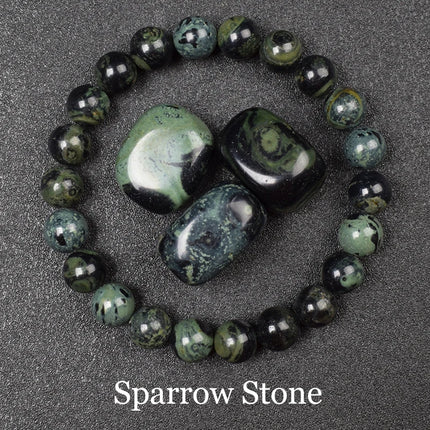 Natural Golden Obsidian Stone Beads Bracelet Men Women Golden Light Rainbow Obsidian Raw Stone Round Bead Natural Energy Jewelry