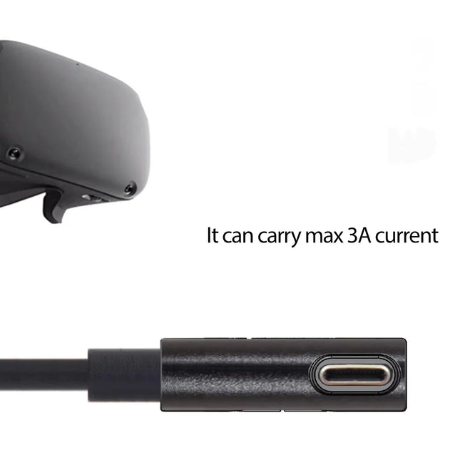 RGEEK 1m 3m 5m 90 Degrees Elbow Link Cable For Quest 2/Quest 3S/Quest 3 USB A to USB-C Steam VR Quest2 Type- C 3.1 Data Cable