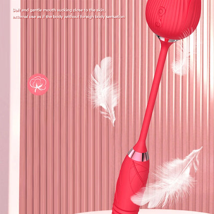 Rose Toy Sucking Vibrator Stimulator for Women with 10 Suction Thrusting Dildo G Spot Vibrators Adult Toys for Women Men Couples
