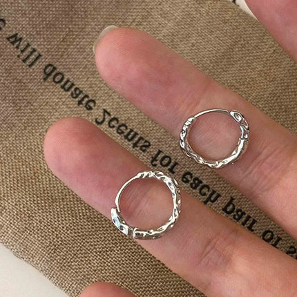 925 Sterling Silver Hoops Earrings for Women  Elegant Minimalist Round Circle Drop Earrings Design Party Wedding Jewelry Gifts