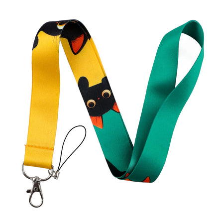 Cute Cartoon Cat Duck Neck Strap Lanyards For Keychain ID Credit Card Pass Animal Hang Rope Cell Phone Charm Accessories