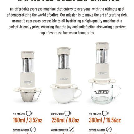 Cafelffe Manual Espresso Coffee Machine Hot/Cold Portable coffee Maker For NS Capsules & Ground Hand Press,hiking Camping Gift
