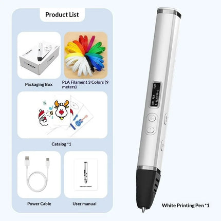 For Doodling Making Holiday Presents 3D Printing Pen With Oled Display temperature Control And Fast Extrusion With PLA Filament