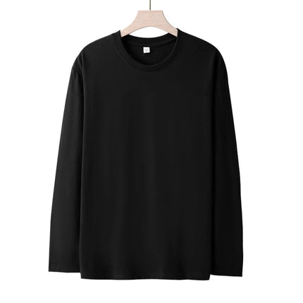 Long Sleeves T-Shirts Men Tee Tops Male Cotton Plain Tshirts Pullovers Plus Size 4XL 5XL Undershirts Man Clothing Autumn Spring