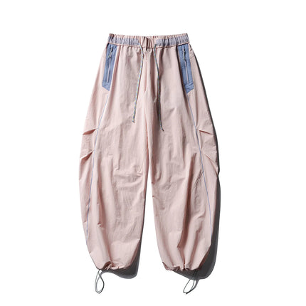 Men Women Splice Fashion Outdoor Loose Casual Lightweight Quick Dry Sports Cargo Baggy Pants Track Trouser Jogger Sweatpants