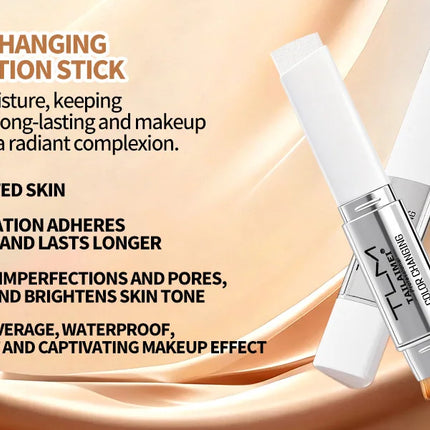 Color Changing Foundation Stick with Spf 15, All Day Flawless, Natural-Looking Complexion, Long-Lasting Wear