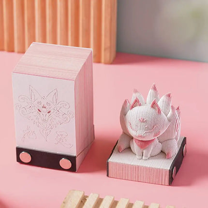 3D Notepad Cute Bunny 3D Memo Pad Animal Sticky Note Art Notes Block Office Accessories Birthday Gifts For Kids Friends