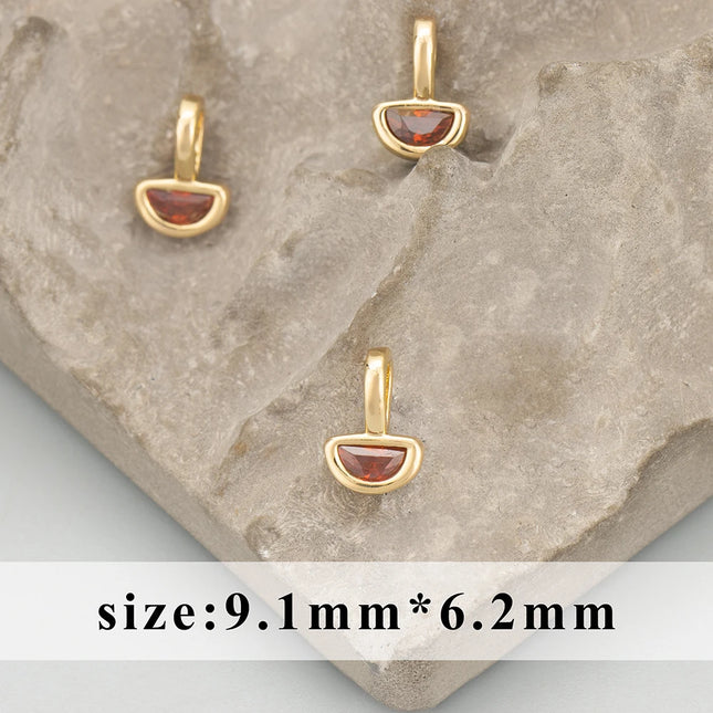 GUFEATHER,6pcs/lot,MH24,jewelry accessories,18k gold rhodium plated,copper,zircons,hand made,charms,diy pendants,jewelry making