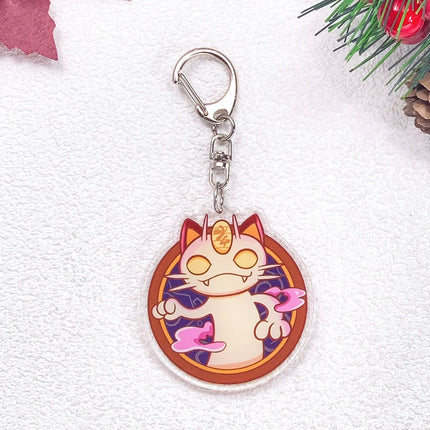 Pokémon Pikachu Gengar Bulbasaur Squirtle Car Keychain Accessories Acrylic Charms Pendant For Bag Key Holder Backpack Decoration