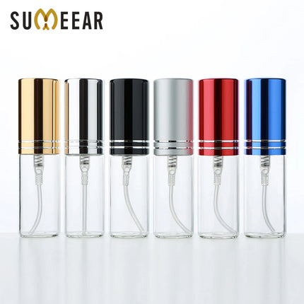 100Pcs 5ml Portable Empty Spray Perfume Bottle Cosmetic Travel Aluminium Spray Bottle For Gift Sample Mini Bottle Parfum Makeup
