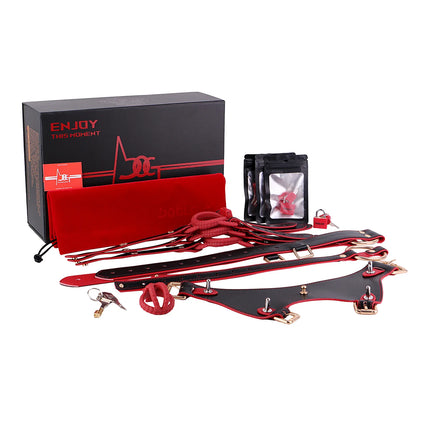 LEZEE Male Chastity Cage Oath Bearer Pants High Quality Microfiber Restraint Strap Leather Belt Urethral Lock Men's Body Harness