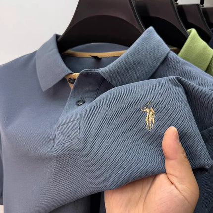 Luxury brand, 100% cotton, short sleeve polo shirt, new summer trend, Paul pony embroidery, T-shirt, business, golf, casual men's wear