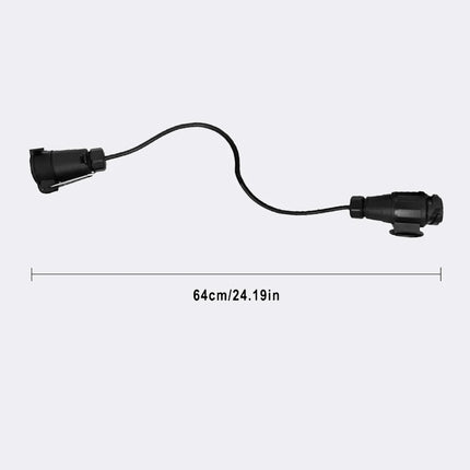 12V Car Adapter Connector Plug 7 Pin To 13 Pin Round Connector Towing Trailer Plug Truck Part Trailer Light Extension Adaptor