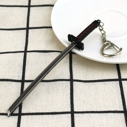 Anime Bleach Necklaces Zangetsu Zanpakutou Sword Key Chain Hitsugaya Toushirou Katana Keychains Accessories   ﻿