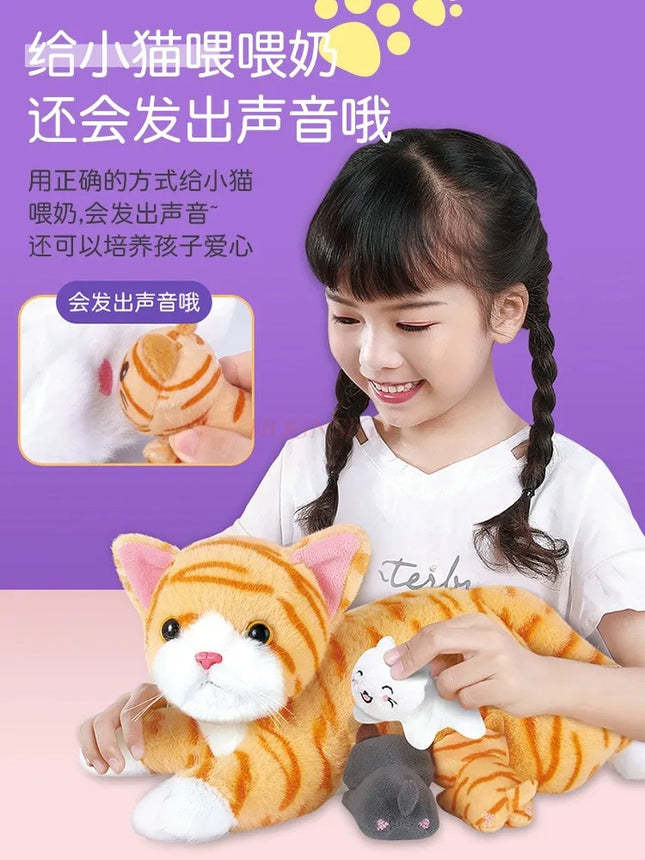 Talking Baby Cat Simulation Cat Plush Toy Children's Doll Electric Pet Girl Little Cat