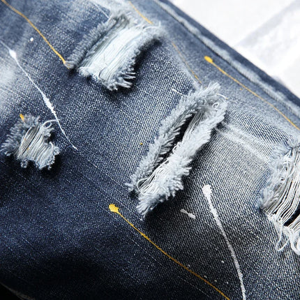 2026 Summer Men's Blue Ripped Jeans Shorts Fashion Casual Denim Shorts Asian Size 28-34 36 38 40 Men Slacks, 2025 New