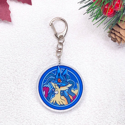 Pokémon Pikachu Gengar Bulbasaur Squirtle Car Keychain Accessories Acrylic Charms Pendant For Bag Key Holder Backpack Decoration