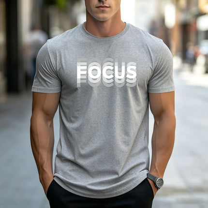 Gradient letter printed T-shirt, fashionable round neck short sleeved top, urban casual men's daily commuting short sleeved shir