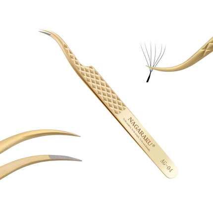 NAGARAKU  Tweezers Anti Slip eyelash extension professional Volume High Closure tweezers for divide volume eyelash Makeup Tools