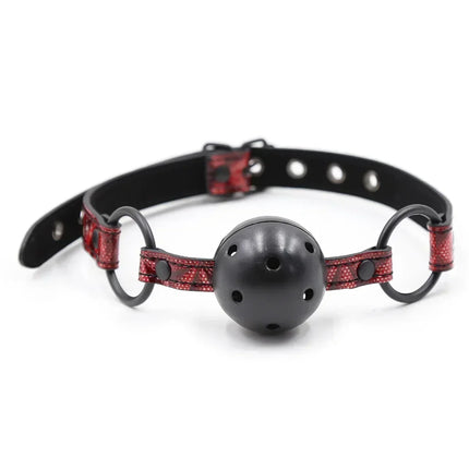 Ball for Men Women Slave Head Leather Bdsm Couples Flirt Erotic Costumes Adjustable Bondage Strap Harness Mouth Gag Fetish