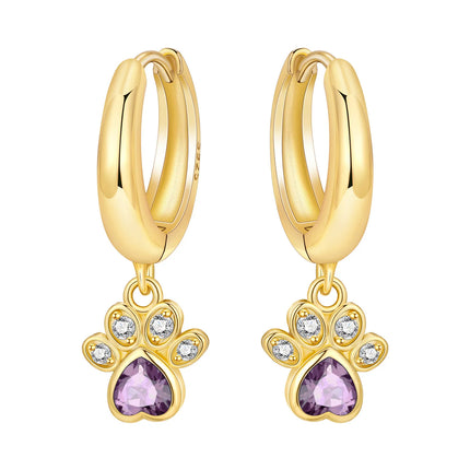 Original 2026 S925 Sterling Silver Zircon 18K Gold Lining Vintage Hoop Earrings for Women Birthday Party Wedding Gift Jewellery