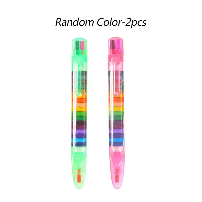 20 Colors Interchangeable Core Oil Painting Crayons Set Best Colored Crayons with Washable Paintbrush for Fancy Graffiti Painting