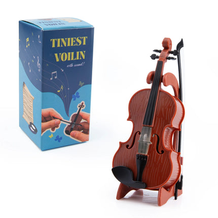 World's Tiniest Violin with Sound Playable Miniature Violin Original Sad Music Pocket-Sized Tiny Violin Christmas Gag Gift for O