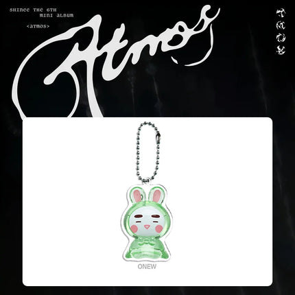 Kpop SHINee  Cartoon Keychain 7th Concert Bead Chain Bag Charms Keyring Pendant Onew Jong Hyun Fans Gifts Collection Accessories