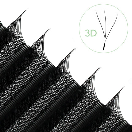 NATUHANA W-Shaped 4D 5D Volume Eyelash Extensions Premade Volume Fans W Shape Lashes Natural Soft False Eyelashes for Makeup