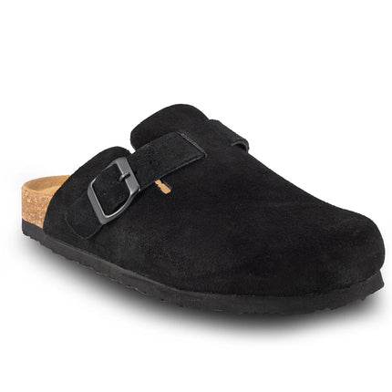 Kidmi Summer Clogs for Women Men Suede Clogs Adjustable Buckle Slip-on Cork Footbed Mules Clogs Antislip Sole Slippers Unisex