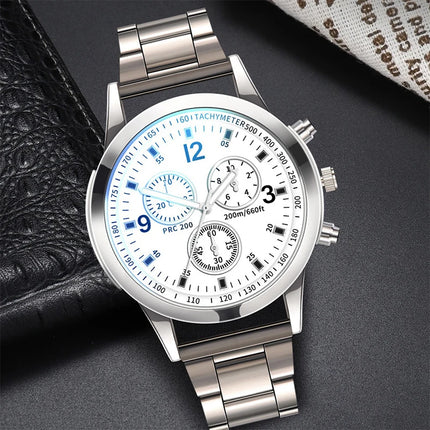 1/2PCS Men's Business Watches Fashion Men's Steel Band Quartz Watch with Bracelet (Box not Included)