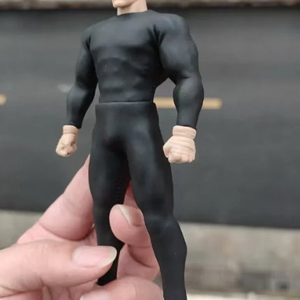 1/12 Scale Black Tight Fitting Suit Set（Top & Pants） Model for 6'' GWtoys