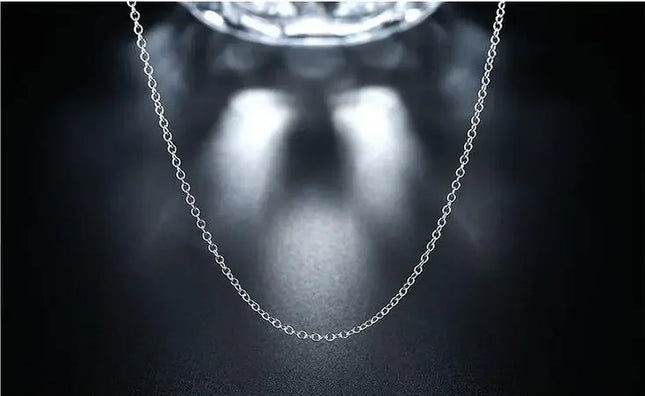 10pcs/lot Promotion! Wholesale 925 Sterling Silver Necklace, Silver Fine Jewelry Rolo Chain 1mm Necklace 16 18 20 22 24"