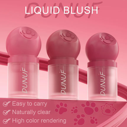 DUNUF Creamy Cat Paw Blush Trio Buildable Pigment Long Lasting Natural Finish Vegan Cruelty Free Makeup Essential