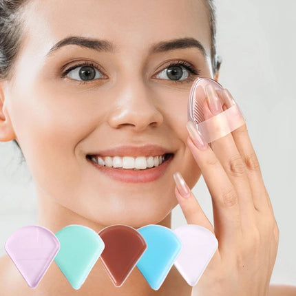 1Pcs BB Cream No Powder Eating Powder Makeup Tools Triangle Soft Silicone Gel Powder Puff Sponge For Cosmetic Face Foundation