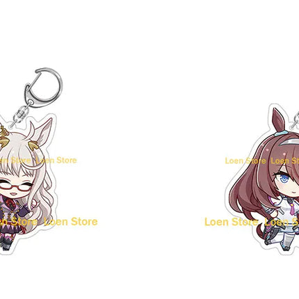 Uma Musume Pretty Derby Tokai Teio Silence Suzuka Gold Ship Mejiro McQueen Vodka Daiwa Scarlet Chibi  Acrylic keychain pendant