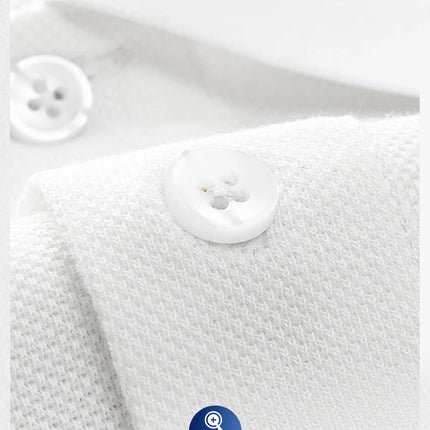 Luxury Embroidery Men's Polo Shirt Summer Thin Breathable 100%Cotton Black Navy Blue Lapel Short-Sleeved Tops Brand Clothing