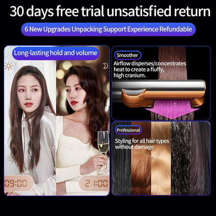 Professional 2-in-1 Styling Tool Hair Straightener & Hair Dryer Heat-Up Hair Flat Iron Negative Ion Iron Household Hair Dryer