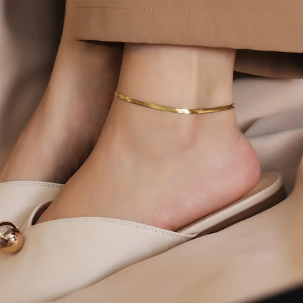 Stainless Steel Delicate Anklet for Women Gold Color Chain Anklet Bracelets on The Leg Do Not Fade Anklet Jewelry Women 2025 new