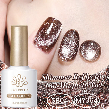 BORN PRETTY 10ml Silver Water Light Cat Magnetic Gel Nail Polish Nail Supplies Vernis Semi Permanent Gel for Fall Winter Nails