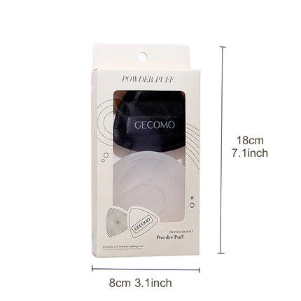 GECOMO Soft Triangular Black Powder Puff Wet And Dry Dual-use Concealer Makeup Cushion
