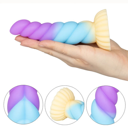 Realistic Penis Dildo Luminous Anal Butt Plug Strong Suction Cup Release Hands Female Masturbation Sex Toy G-spot Stimulation