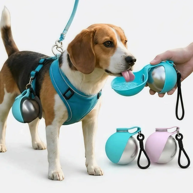 2-in-1 Dog Water Bottle with Bowl Leak Proof Lightweight Pet Travel Hydration Dispenser Portable Easy Carry Outdoor Water Cup